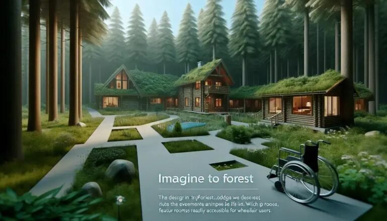Lodges florestais com quartos 100% adaptados para cadeirantes